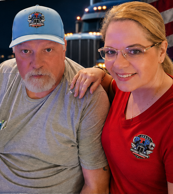 Gretchen Hunt and Kevin, the trucking family behind PTPC.